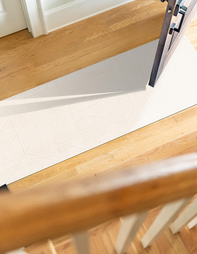 Pearl Ivory 2' x 5' 1 WoolCraft Geometric Runner Area Rug Hand Tufted Premium 100% Wool With Cotton Backing Luxury Carpet for Sale at Rug Engine