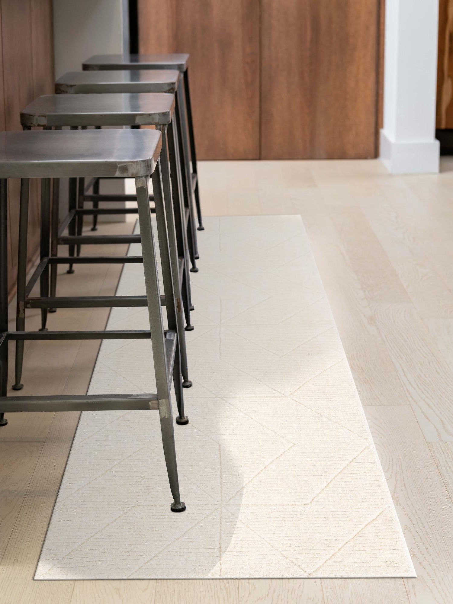 Pearl Ivory 2' x 5' 1 WoolCraft Geometric Runner Area Rug Hand Tufted Premium 100% Wool With Cotton Backing Luxury Carpet for Sale at Rug Engine