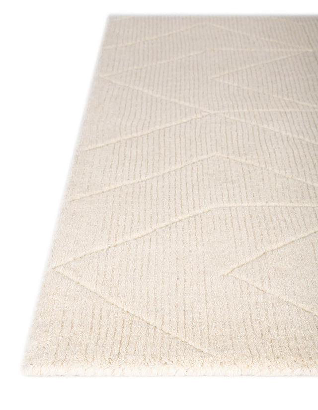 Pearl Ivory 2' x 8' WoolCraft Geometric Runner Area Rug Hand Tufted Premium 100% Wool With Cotton Backing Luxury Carpet for Sale at Rug Engine