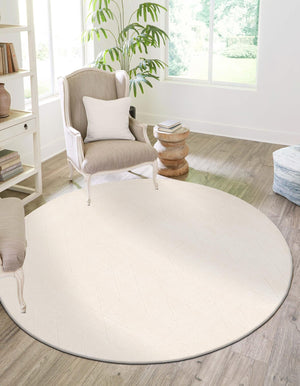 Pearl Ivory 10' x 10' WoolCraft Geometric Round Area Rug Hand Tufted Premium 100% Wool With Cotton Backing Luxury Carpet for Sale at Rug Engine