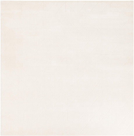 Pearl Ivory 7' 10 x 7' 10 WoolCraft Geometric Square Area Rug Hand Tufted Premium 100% Wool With Cotton Backing Luxury Carpet for Sale at Rug Engine