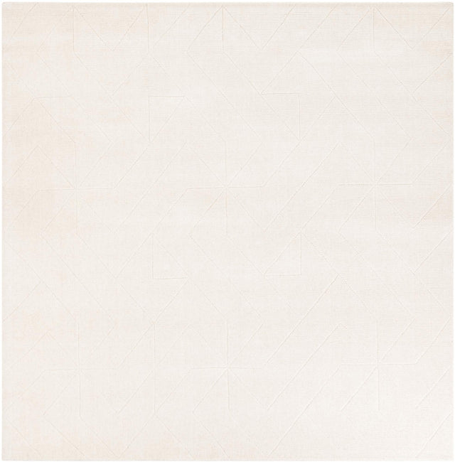 Pearl Ivory 7' 10 x 7' 10 WoolCraft Geometric Square Area Rug Hand Tufted Premium 100% Wool With Cotton Backing Luxury Carpet for Sale at Rug Engine