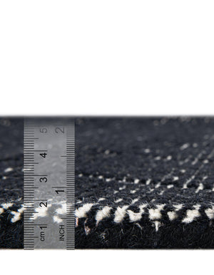 Jet Black 7' 10 x 10' WoolCraft Geometric Rectangle Area Rug Hand Tufted Premium 100% Wool With Cotton Backing Luxury Carpet for Sale at Rug Engine