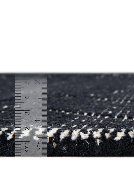 Jet Black 7' 10 x 10' WoolCraft Geometric Rectangle Area Rug Hand Tufted Premium 100% Wool With Cotton Backing Luxury Carpet for Sale at Rug Engine