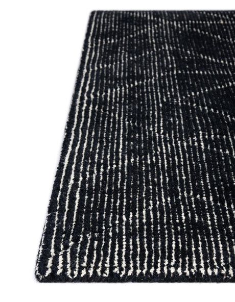 Jet Black 7' 10 x 10' WoolCraft Geometric Rectangle Area Rug Hand Tufted Premium 100% Wool With Cotton Backing Luxury Carpet for Sale at Rug Engine