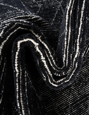 Jet Black 7' 10 x 10' WoolCraft Geometric Rectangle Area Rug Hand Tufted Premium 100% Wool With Cotton Backing Luxury Carpet for Sale at Rug Engine