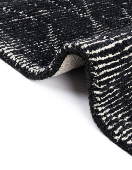 Jet Black 7' 10 x 10' WoolCraft Geometric Rectangle Area Rug Hand Tufted Premium 100% Wool With Cotton Backing Luxury Carpet for Sale at Rug Engine
