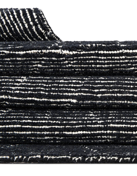 Jet Black 7' 10 x 10' WoolCraft Geometric Rectangle Area Rug Hand Tufted Premium 100% Wool With Cotton Backing Luxury Carpet for Sale at Rug Engine