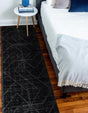 Jet Black 2' x 8' WoolCraft Geometric Runner Area Rug Hand Tufted Premium 100% Wool With Cotton Backing Luxury Carpet for Sale at Rug Engine