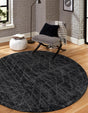 Jet Black 10' x 10' WoolCraft Geometric Round Area Rug Hand Tufted Premium 100% Wool With Cotton Backing Luxury Carpet for Sale at Rug Engine