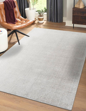 Steel gray 7' 10 x 10' WoolCraft Geometric Rectangle Area Rug Hand Tufted Premium 100% Wool With Cotton Backing Luxury Carpet for Sale at Rug Engine