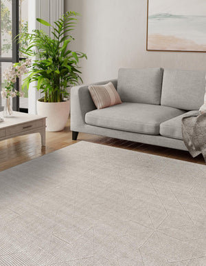 Steel gray 10' x 10' WoolCraft Geometric Square Area Rug Hand Tufted Premium 100% Wool With Cotton Backing Luxury Carpet for Sale at Rug Engine