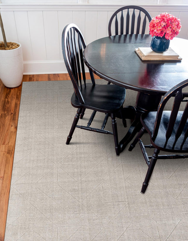 Steel gray 7' 10 x 7' 10 WoolCraft Geometric Square Area Rug Hand Tufted Premium 100% Wool With Cotton Backing Luxury Carpet for Sale at Rug Engine