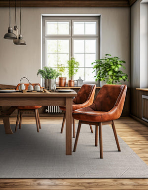 Steel gray 7' 10 x 7' 10 WoolCraft Geometric Square Area Rug Hand Tufted Premium 100% Wool With Cotton Backing Luxury Carpet for Sale at Rug Engine