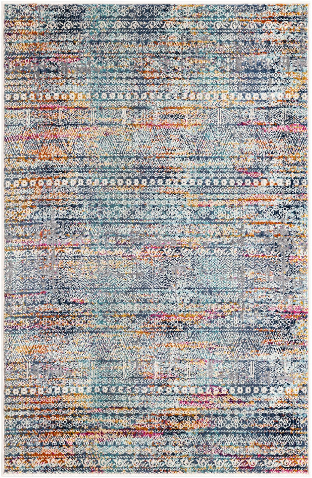 Multicolor 3' 7 x 5' 3 Malibu Rectangle Area Rug 70% Polypropylene & 30% Polyester Colorful Modern Carpet for Living, Dining, Office, Bedrooms for Sale at Rug Engine