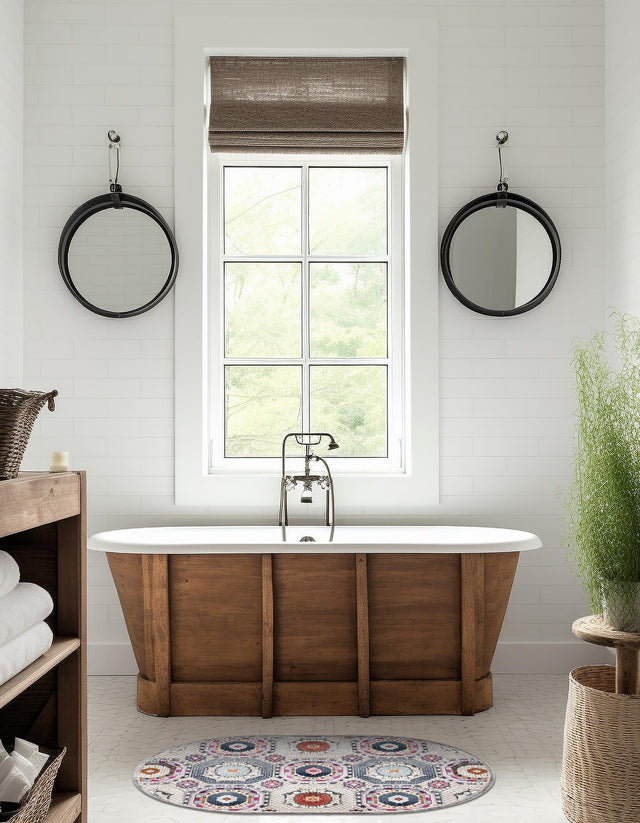 Multicolor 3' 7 x 5' 3 Budapest Oval Area Rug 70% Polypropylene & 30% Polyester With Cotton Backing Traditional Classical Room Carpet for Sale at Rug Engine