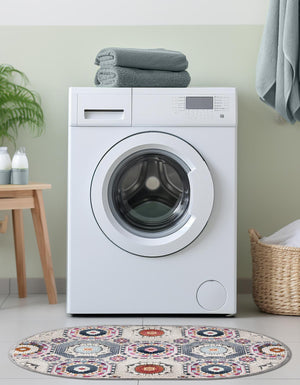 Multicolor 3' 7 x 5' 3 Budapest Oval Area Rug 70% Polypropylene & 30% Polyester With Cotton Backing Traditional Classical Room Carpet for Sale at Rug Engine