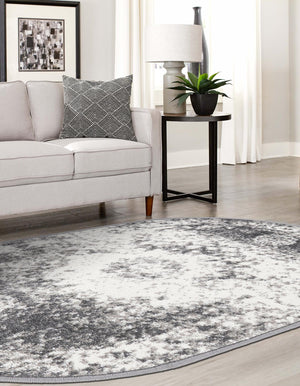 Gray 2' x 3' 1 Rosso Oval Area Rug Vintage Distressed Faded Traditional Design Carpet for Unique Home Interior Design for Sale at Rug Engine
