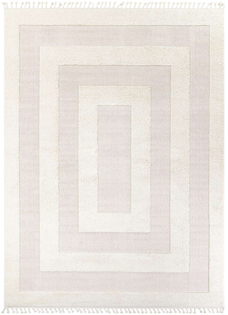 Ivory 10' x 13' 1 Boho Rectangle Area Rug 100% Polyester With Cotton Backing Geometric Modern Boho Bohemian Decor Carpet for Living Rooms Office Dining Kitchen Unique Interior Design for Sale at Rug Engine