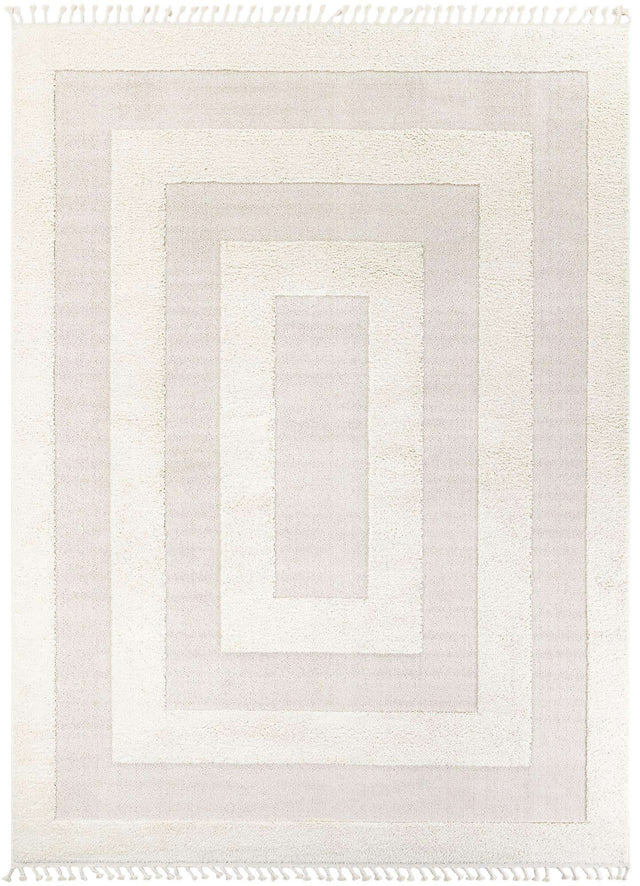 Ivory 10' x 13' 1 Boho Rectangle Area Rug 100% Polyester With Cotton Backing Geometric Modern Boho Bohemian Decor Carpet for Living Rooms Office Dining Kitchen Unique Interior Design for Sale at Rug Engine