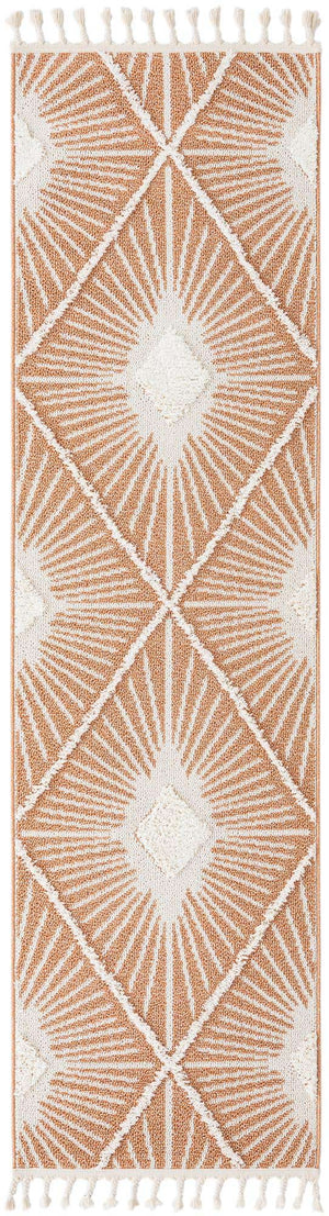 Rust Red 2' 7 x 10' Boho Runner Area Rug 100% Polyester With Cotton Backing Geometric Modern Boho Bohemian Decor Carpet for Living Rooms Office Dining Kitchen Unique Interior Design for Sale at Rug Engine