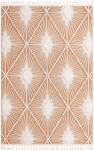 Rust Red 6' 1 x 9' Boho Rectangle Area Rug 100% Polyester With Cotton Backing Geometric Modern Boho Bohemian Decor Carpet for Living Rooms Office Dining Kitchen Unique Interior Design for Sale at Rug Engine