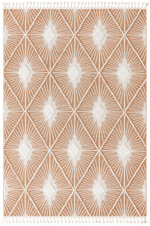 Rust Red 7' 10 x 11' Boho Rectangle Area Rug 100% Polyester With Cotton Backing Geometric Modern Boho Bohemian Decor Carpet for Living Rooms Office Dining Kitchen Unique Interior Design for Sale at Rug Engine