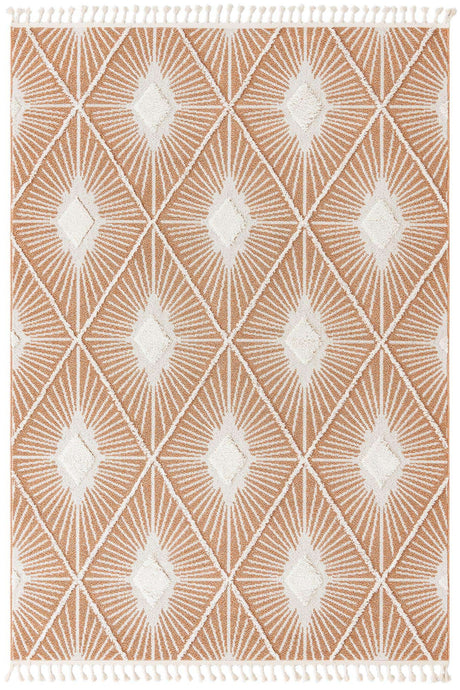 Rust Red 7' 10 x 11' Boho Rectangle Area Rug 100% Polyester With Cotton Backing Geometric Modern Boho Bohemian Decor Carpet for Living Rooms Office Dining Kitchen Unique Interior Design for Sale at Rug Engine