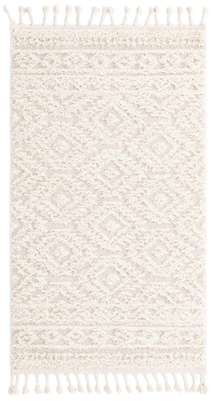 Ivory 3' 3 x 5' 3 Boho Rectangle Area Rug 100% Polyester With Cotton Backing Geometric Modern Boho Bohemian Decor Carpet for Living Rooms Office Dining Kitchen Unique Interior Design for Sale at Rug Engine