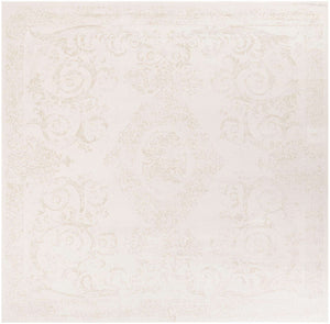 Ivory 10' x 10' Finsbury Square Area Rug 60% Polypropylene & 40% Polyester Contemporary Carpet for Living Rooms, Dining, Offices for Sale at Rug Engine