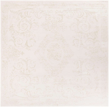 Ivory 10' x 10' Finsbury Square Area Rug 60% Polypropylene & 40% Polyester Contemporary Carpet for Living Rooms, Dining, Offices for Sale at Rug Engine