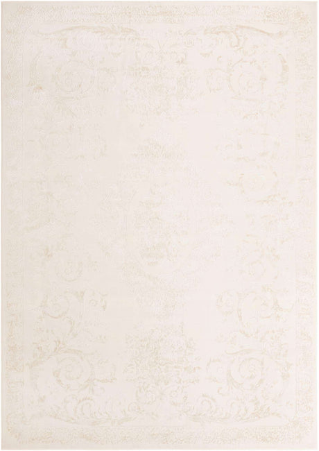 Ivory 10' x 14' 1 Finsbury Rectangle Area Rug 60% Polypropylene & 40% Polyester Contemporary Carpet for Living Rooms, Dining, Offices for Sale at Rug Engine