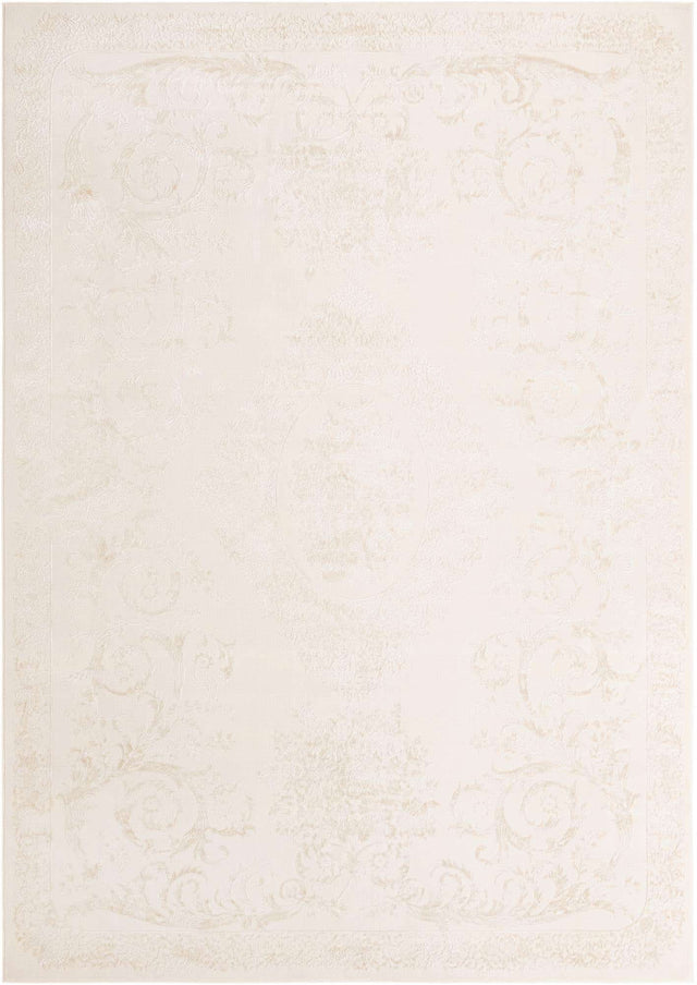 Ivory 10' x 14' 1 Finsbury Rectangle Area Rug 60% Polypropylene & 40% Polyester Contemporary Carpet for Living Rooms, Dining, Offices for Sale at Rug Engine
