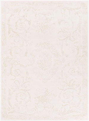 Ivory 5' 1 x 7' 1 Finsbury Rectangle Area Rug 60% Polypropylene & 40% Polyester Contemporary Carpet for Living Rooms, Dining, Offices for Sale at Rug Engine