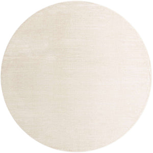 Ivory 10' x 10' Finsbury Round Area Rug 60% Polypropylene & 40% Polyester Contemporary Carpet for Living Rooms, Dining, Offices for Sale at Rug Engine