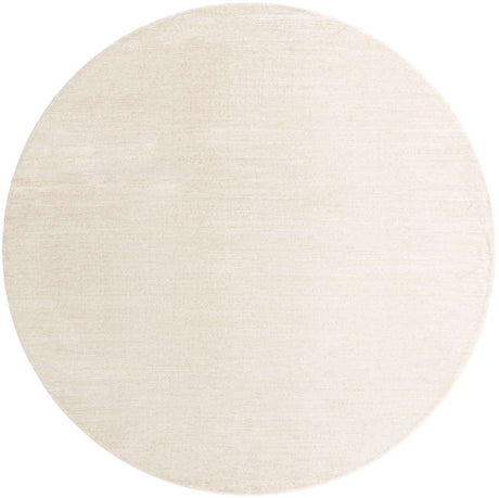 Ivory 10' x 10' Finsbury Round Area Rug 60% Polypropylene & 40% Polyester Contemporary Carpet for Living Rooms, Dining, Offices for Sale at Rug Engine