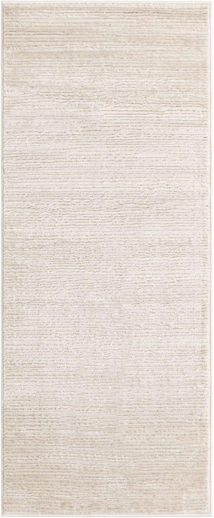 Ivory 2' x 5' 1 Finsbury Runner Area Rug 60% Polypropylene & 40% Polyester Contemporary Carpet for Living Rooms, Dining, Offices for Sale at Rug Engine