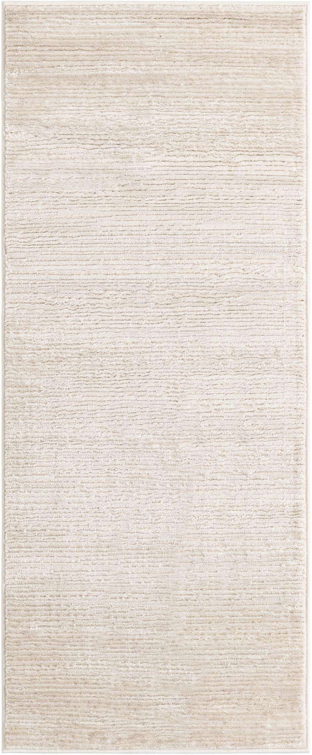 Ivory 2' x 5' 1 Finsbury Runner Area Rug 60% Polypropylene & 40% Polyester Contemporary Carpet for Living Rooms, Dining, Offices for Sale at Rug Engine