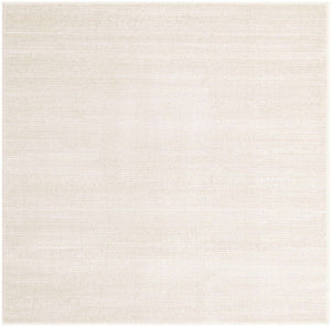 Ivory 5' 3 x 5' 3 Finsbury Square Area Rug 60% Polypropylene & 40% Polyester Contemporary Carpet for Living Rooms, Dining, Offices for Sale at Rug Engine