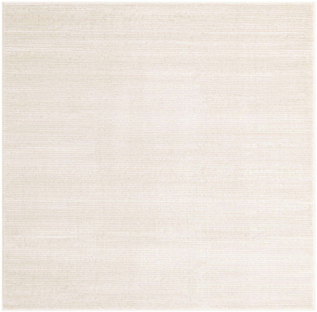 Ivory 5' 3 x 5' 3 Finsbury Square Area Rug 60% Polypropylene & 40% Polyester Contemporary Carpet for Living Rooms, Dining, Offices for Sale at Rug Engine
