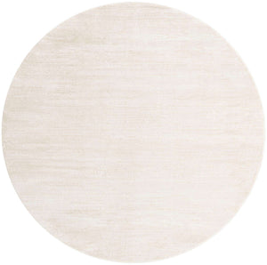 Ivory 7' 10 x 7' 10 Finsbury Round Area Rug 60% Polypropylene & 40% Polyester Contemporary Carpet for Living Rooms, Dining, Offices for Sale at Rug Engine