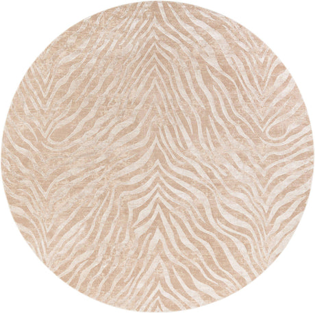 Ivory Beige 10' x 10' Finsbury Round Area Rug 60% Polypropylene & 40% Polyester Contemporary Carpet for Living Rooms, Dining, Offices for Sale at Rug Engine
