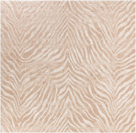 Ivory Beige 10' x 10' Finsbury Square Area Rug 60% Polypropylene & 40% Polyester Contemporary Carpet for Living Rooms, Dining, Offices for Sale at Rug Engine