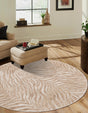 Ivory Beige 10' x 10' Finsbury Round Area Rug 60% Polypropylene & 40% Polyester Contemporary Carpet for Living Rooms, Dining, Offices for Sale at Rug Engine