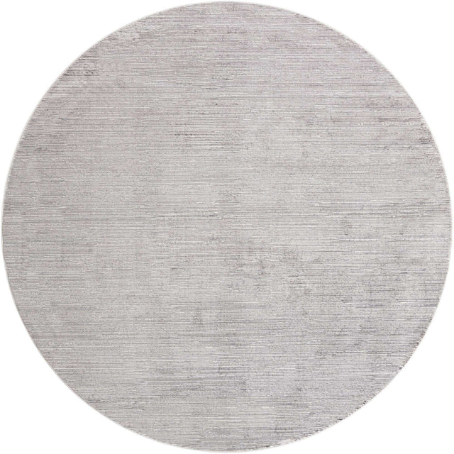 Gray 10' x 10' Finsbury Round Area Rug 60% Polypropylene & 40% Polyester Contemporary Carpet for Living Rooms, Dining, Offices for Sale at Rug Engine