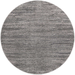 Gray 5' 3 x 5' 3 Finsbury Round Area Rug 60% Polypropylene & 40% Polyester Contemporary Carpet for Living Rooms, Dining, Offices for Sale at Rug Engine