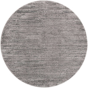 Gray 6' 1 x 6' 1 Finsbury Round Area Rug 60% Polypropylene & 40% Polyester Contemporary Carpet for Living Rooms, Dining, Offices for Sale at Rug Engine