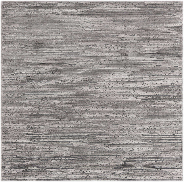 Gray 6' 1 x 6' 1 Finsbury Square Area Rug 60% Polypropylene & 40% Polyester Contemporary Carpet for Living Rooms, Dining, Offices for Sale at Rug Engine