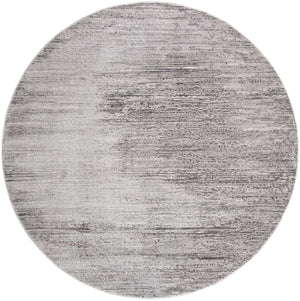 Gray 7' 10 x 7' 10 Finsbury Round Area Rug 60% Polypropylene & 40% Polyester Contemporary Carpet for Living Rooms, Dining, Offices for Sale at Rug Engine