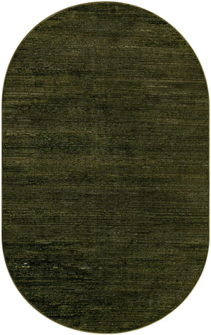 Green 3' 3 x 5' 3 Finsbury Oval Area Rug 60% Polypropylene & 40% Polyester Contemporary Carpet for Living Rooms, Dining, Offices for Sale at Rug Engine